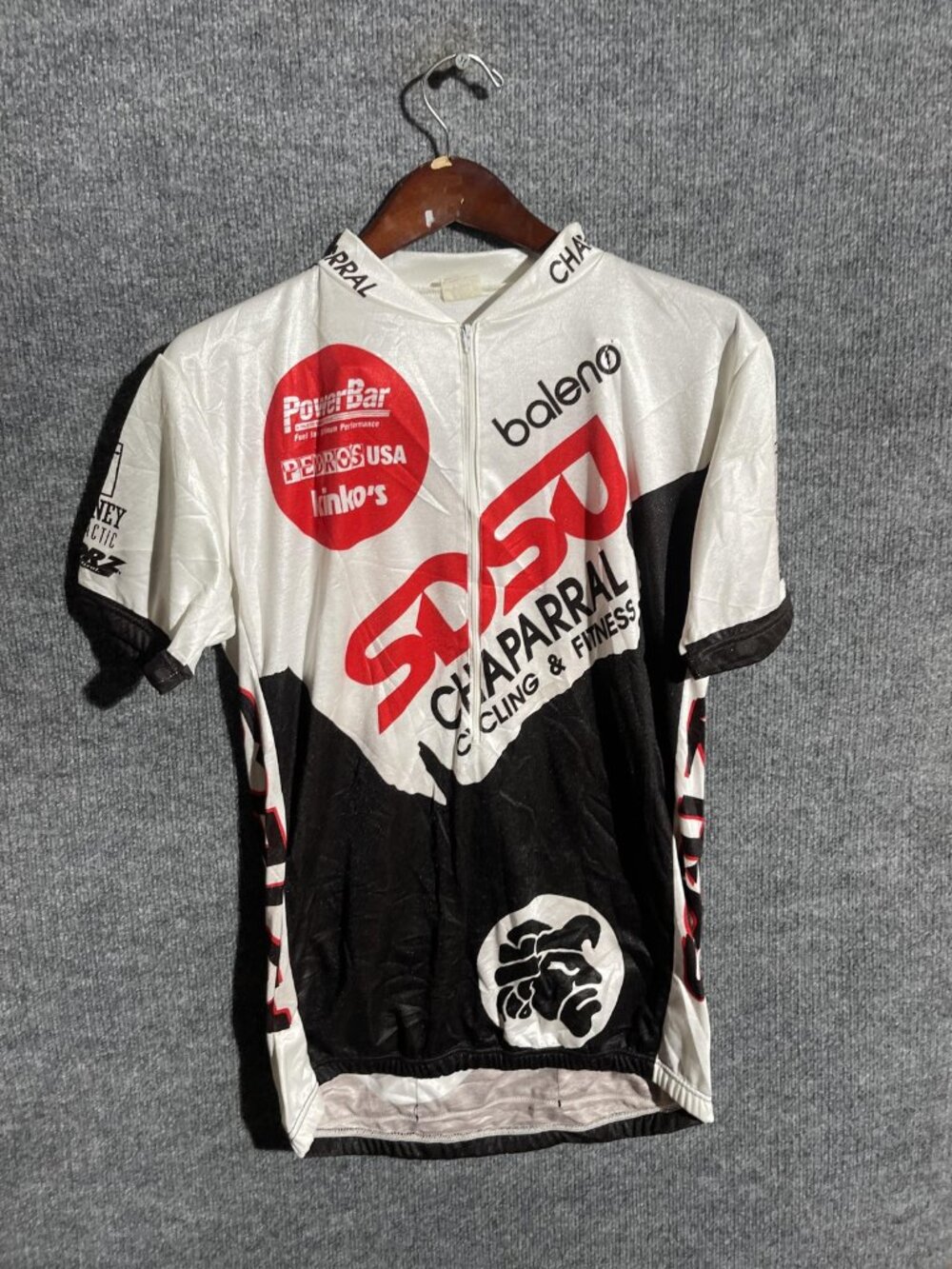 Baleno Cycling Jersey Mens XL White SDSU Chaparral Full Zip Pockets Bike Team
